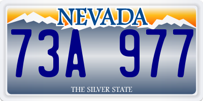 NV license plate 73A977