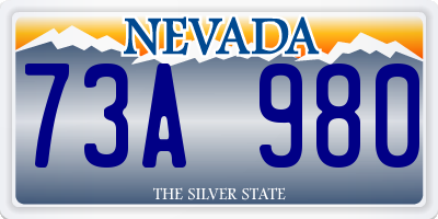 NV license plate 73A980