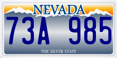 NV license plate 73A985