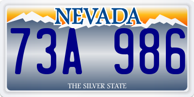 NV license plate 73A986