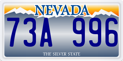 NV license plate 73A996