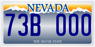NV license plate 73B000