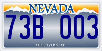 NV license plate 73B003