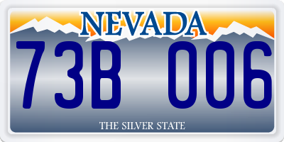NV license plate 73B006