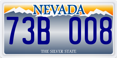 NV license plate 73B008