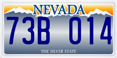 NV license plate 73B014