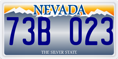 NV license plate 73B023