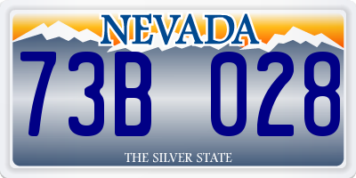 NV license plate 73B028