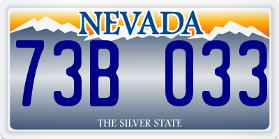 NV license plate 73B033