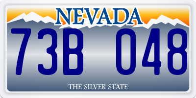NV license plate 73B048