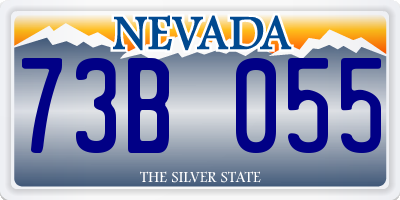 NV license plate 73B055