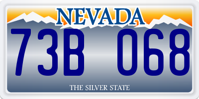 NV license plate 73B068