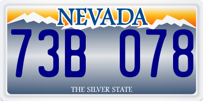 NV license plate 73B078