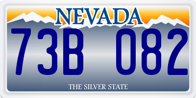 NV license plate 73B082