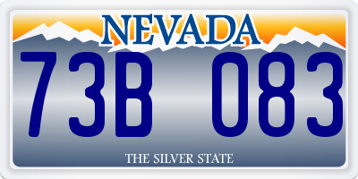 NV license plate 73B083