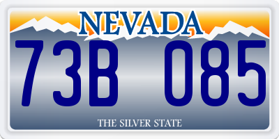 NV license plate 73B085