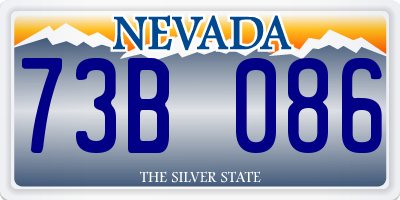 NV license plate 73B086
