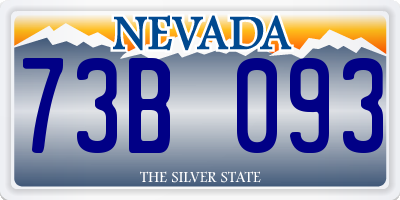 NV license plate 73B093