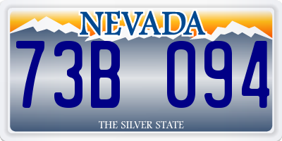 NV license plate 73B094