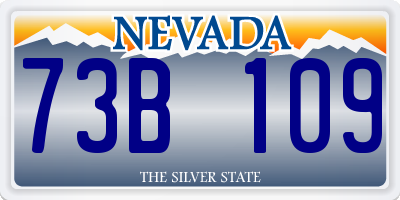NV license plate 73B109
