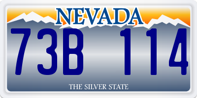 NV license plate 73B114