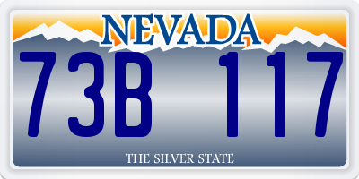 NV license plate 73B117