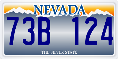 NV license plate 73B124