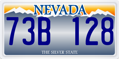 NV license plate 73B128