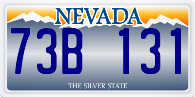NV license plate 73B131