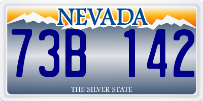 NV license plate 73B142