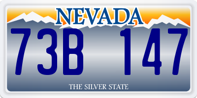 NV license plate 73B147