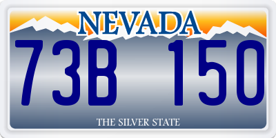 NV license plate 73B150