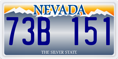 NV license plate 73B151