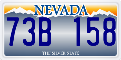 NV license plate 73B158