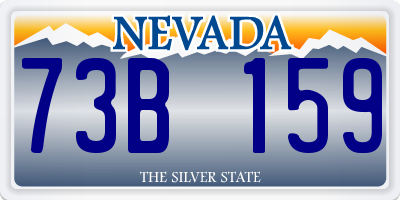 NV license plate 73B159