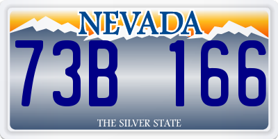 NV license plate 73B166