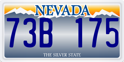NV license plate 73B175
