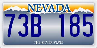 NV license plate 73B185