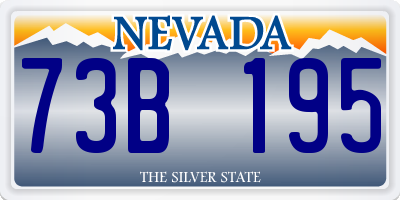 NV license plate 73B195