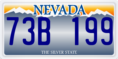 NV license plate 73B199