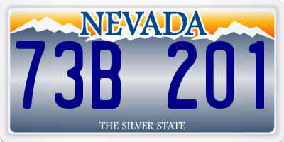 NV license plate 73B201