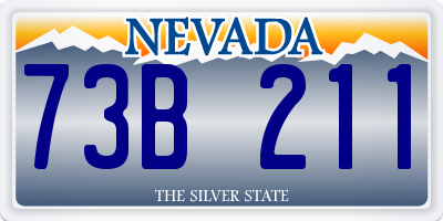 NV license plate 73B211