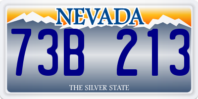 NV license plate 73B213