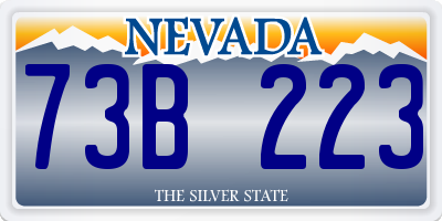 NV license plate 73B223