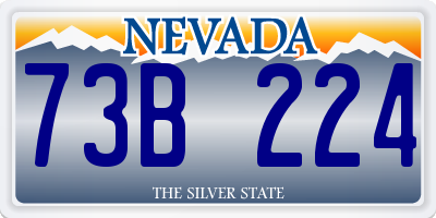 NV license plate 73B224