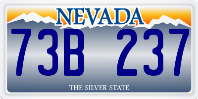NV license plate 73B237