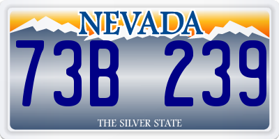 NV license plate 73B239
