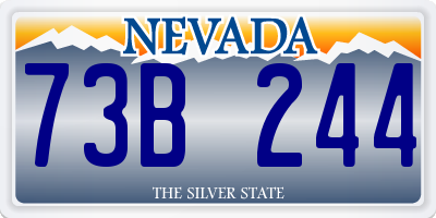 NV license plate 73B244