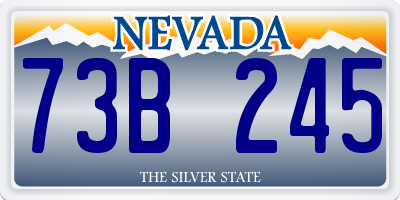NV license plate 73B245