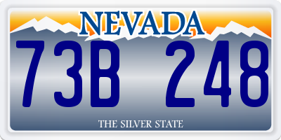 NV license plate 73B248
